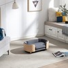 Racxily Scandinavian style Elevated Dog Bed Pet Sofa With Solid Wood legs and Bent Wood Back, Velvet Cushion,Small Size - 4 of 4