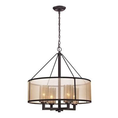 Elk Home Diffusion 4 - Light Chandelier in  Oil Rubbed Bronze