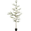 7FT Artificial Olive Tree, Realistic Tall Fake Plant, Refined Creative Design, Indoor Home Decor-- Frevyn - 3 of 4