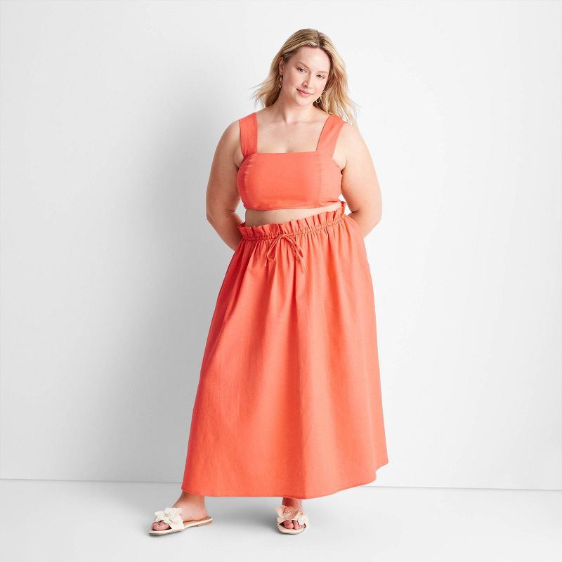 Women's Linen Tie-Front Maxi Skirt - Future Collective™ with Jenny K. Lopez, 3 of 6