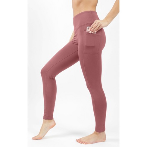 90 Degree By Reflex - Women's Polarflex Fleece Lined High Waist Side Pocket  Legging - Rouge Blush - Xx Large : Target