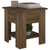 vidaXL Coffee Table Brown Oak 15.7 in.x15.7 in.x16.5 in. Engineered Wood - 4 of 4