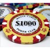 Slickblue 25-Pack Monte Carlo 14g Poker Chips, Clay Composite, Holo Inlay, Casino Style Set, Multi-Color, $1-$10,000 - 2 of 3