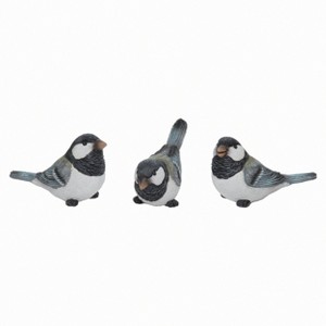 Transpac Large Resin Black & White Bird Set of 3 Spring Home Decorations - 1 of 1