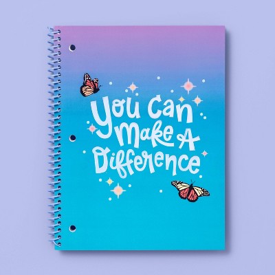 Spiral Notebook 1 Subject Wide Ruled Dreamscape You Can Make A Difference - More Than Magic™