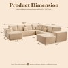 XIZZI Modular Sectional Sofa Couch, L/U-Shape Upholstered Couch, Modern Minimalist Couches for Living Room, Free Combination Deep Seat Corner Couch - 3 of 4