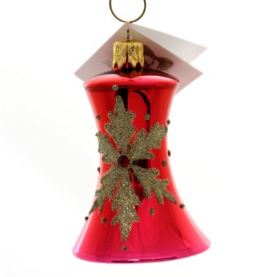 Golden Bell Collection 3.5" Merlot Bell With Snowflakes Ornament Christmas  -  Tree Ornaments
