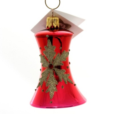 Golden Bell Collection 3.5" Merlot Bell With Snowflakes Ornament Christmas  -  Tree Ornaments