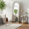 MAYEERTY Aluminum Full-Length Mirror 64x21in, Gold, Arch Shape, Tempered Glass, With Stand - 3 of 4