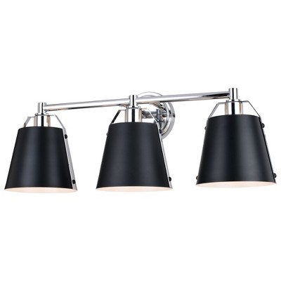 Vaxcel Barrington 3 - Light Vanity in  Matte Black/Chrome