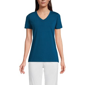 Lands' End Women's Relaxed Supima Cotton T-Shirt - 1 of 3