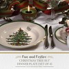 Spode Christmas Tree 10.5" Dinner Plate (Set of 4) - Festive Holiday Stoneware Plate with Christmas Tree & Green Borders, Microwave & Dishwasher Safe - 2 of 4