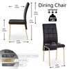 PAGED Set of 4  Velvet Dining Chairs with High Backrest & Golden Legs,Elegant Armless Chairs with Space-Saving Design for Kitchen,Living Room - 4 of 4