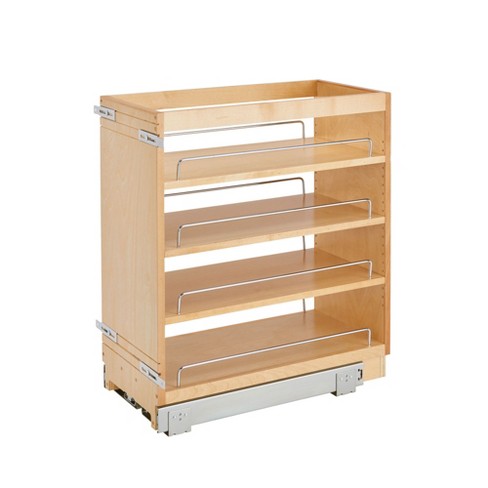 Slide-A-Shelf Made-to-Fit Slide-Out Shelf 6 in. to 36 in. Wide Full-Extension with Soft Close Choice of Wood Front