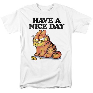 Garfield  Garfield Nice Day Adult T-Shirt White - 1 of 4