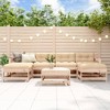 vidaXL Patio Lounge Set - Solid Pine Wood 7-Piece Outdoor Garden Furniture - Flexible Modular Sofa for Terrace - Slatted Design - 2 of 4