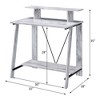 Wood Writing Desk with Ladder-Style Metal Base and USB/Plug Ports - 2 of 4