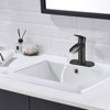 PROOX Single-Handle Single-Hole Waterfall Spout Bathroom Faucet with Deck Plate - 3 of 4