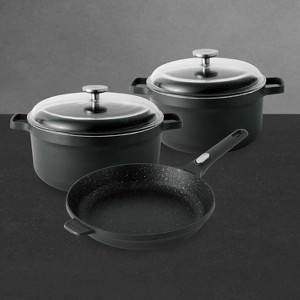 BergHOFF GEM 5Pc Nonstick Cookware Set, Black - 1 of 4