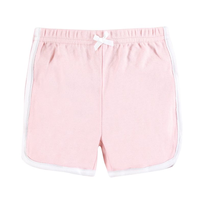 Hudson Baby Girl Shorts Bottoms 4-Pack, Pink Lilac, 3 of 7