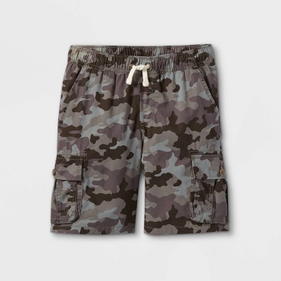 Replay Kids Grey Shorts with Camo Print Shorts with Camo Print 