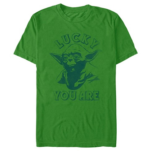Men's Star Wars: The Empire Strikes Back Yoda Lucky You Are T-shirt ...
