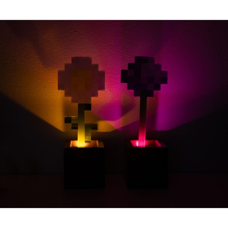 Ukonic Minecraft Daisy and Allium Flower Pot Mood Lights | Set of 2, 3 of 8