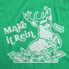 Mens Make It Rein T Shirt Funny Christmas Santa Reindeer Graphic Novelty Tee - Crazy Dog Men's T Shirt - 2 of 4