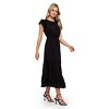 August Sky Women's Textured Swiss Dot Midi Dress - 3 of 4