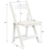 Upholstered Folding Chair Set of 4, Folding Dining Chair with Padded Seat, Portable Wood Accent Chairs for Dining Room Restaurant Office Events - 3 of 4