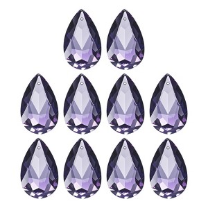 Unique Bargains DIY Hanging Grid K9 Crystal Pendant Oval beads 1.5" 10 Pcs - 1 of 4