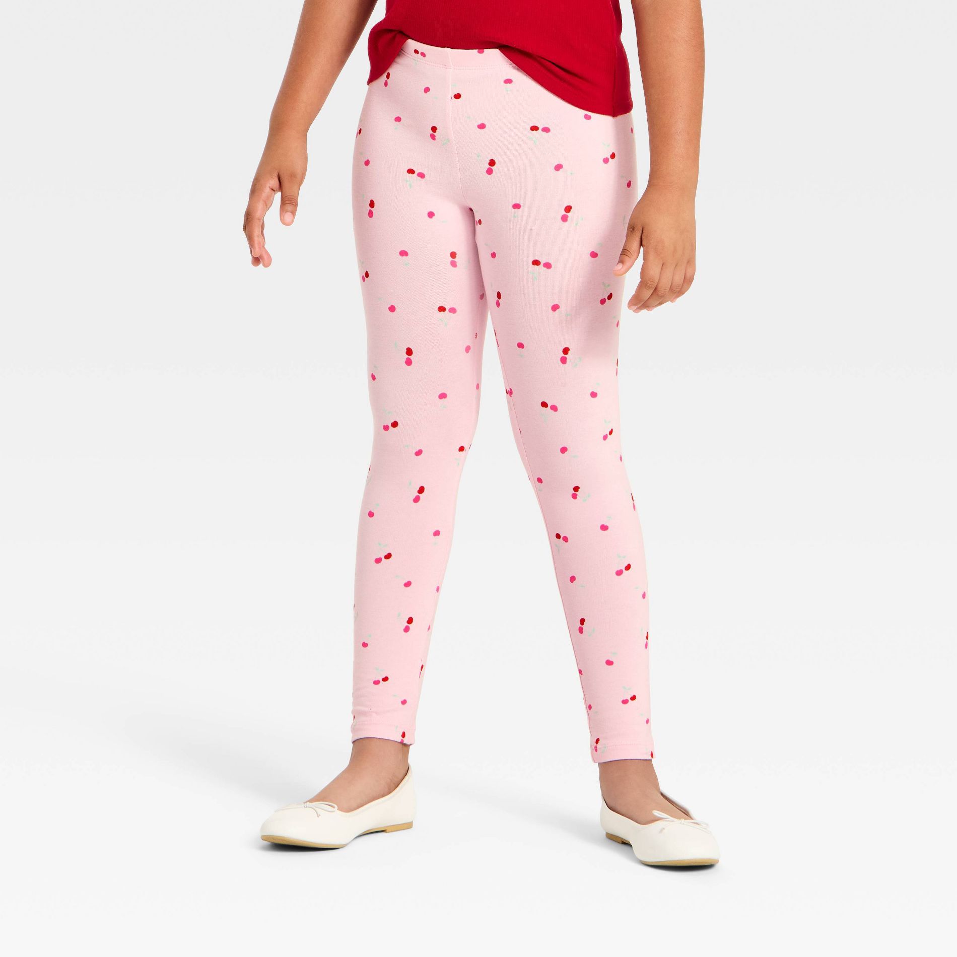 Girls' Valentine's Day 'Cherry' Leggings - Cat & Jack™ Pink