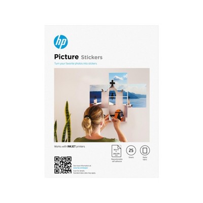 HP Inc. Picture Stickers 8.5 x 11 in. (216 x 279 mm) 25 sheets