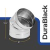 DuraVent DuraBlack 6" Stainless Steel Single Wall 45 Degree Elbow Stove Pipe - 2 of 4