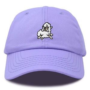 Dalix Sheep Embroidered Cotton Dad Hat Adjustable Cute Animal Lover Baseball Cap for Everyday Fashion Womens - 1 of 4