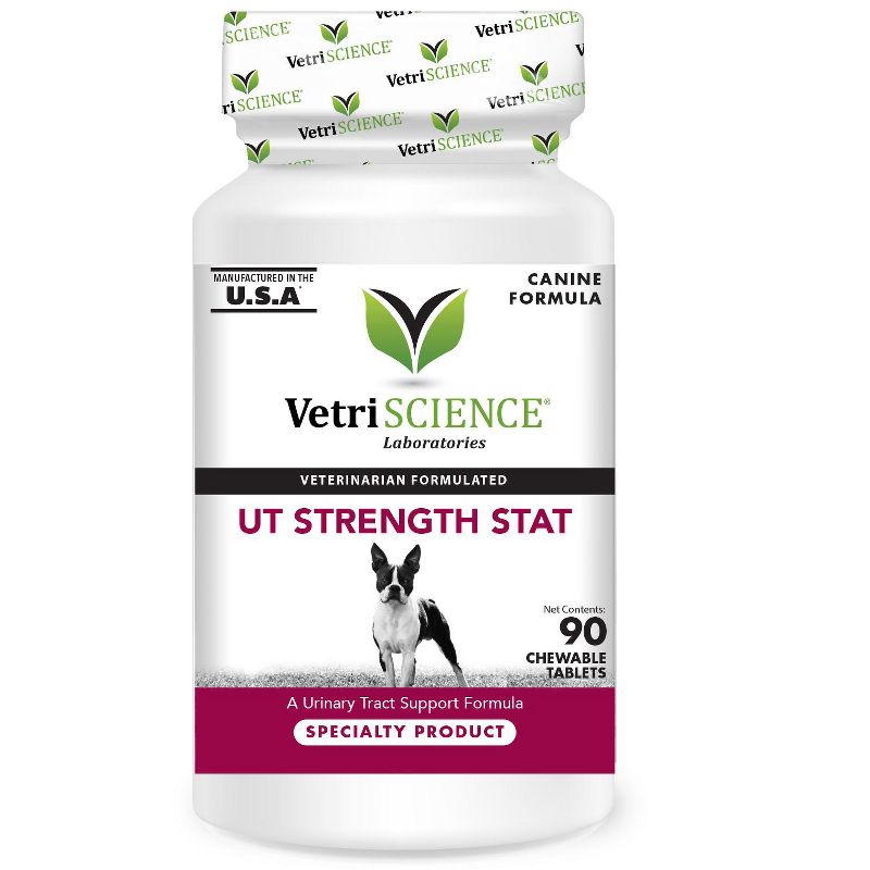 VetriScience UT Strength STAT for Dogs, Urinary Tract Support, Cranberry Flavor, 90 Chewable Tablets, 1 of 4