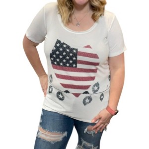 Women's USA Flag Tee - POL - 1 of 3