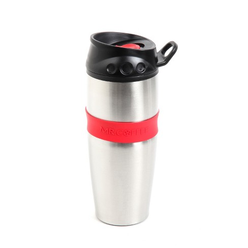 Mr. Coffee Traverse 16 oz. Red, Blue and Green Stainless Steel and