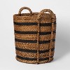 Tall Woven Striped Basket Black/Natural - Threshold™ - image 3 of 3