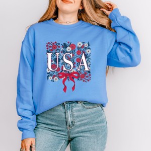 Simply Sage Market USA Floral Coquette Sweatshirt - 1 of 4
