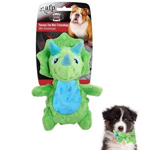My T-Rex - Squeaky Dog Toys - Thomas The Mini Triceratops Plush Dog Toy with Crinkle Paper - S - 1 of 4