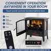 Country Living Infrared Freestanding Electric Fireplace Stove | Electric Indoor Room Heater with Remote, Multiple Flame Colors with Faux Wooden Logs - 3 of 4