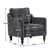 TOAOTBNBO Multi-Layered Cushioning Accent Chair, Ergonomic Wide Backrest Armchair with Soft Padded Seat Mid-Century Single Sofa Chair for Office - 3 of 4
