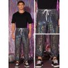 INSPIRE CHIC Men's Elastic Waist Nightwear Club Shiny Sequins Joggers - 4 of 4