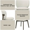 Gray Chenille & Walnut Side Chair (Set of 2) - 3 of 4