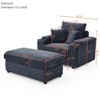 NicBex Corduroy Oversized Accent Chair with Ottoman,Comfy Armchair with Large Seat,Modern Chair and Ottoman Sets for Bedroom,Reading Room - 3 of 4