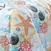 Geneva Home Fashion Queen 5pc Heritage Bay Belize Coastal Quilt & Sham Set Coral: Includes Decorative Pillows, Microfiber - 2 of 4