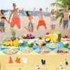 DYLIVeS Summer Beach Party Plates,100 Pack Hawaiian Beach Umbrella Paper Dinner Plates Flip Flops Dessert Plates Disposable Birthday Party Decorations - 3 of 4