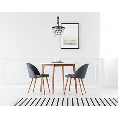 Nordic Black Iron and Crystal 4-Light Pendant Chandelier