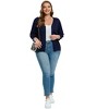 Clearlove Knit Cardigan for Plus Size  Women Open Front Button Lightweight Sweaters V Neck Loose 3/4 Sleeve Cardigans Outwear - 4 of 4